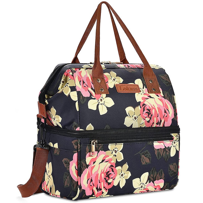 Grand Sac à Lunch Isotherme Double Compartiments