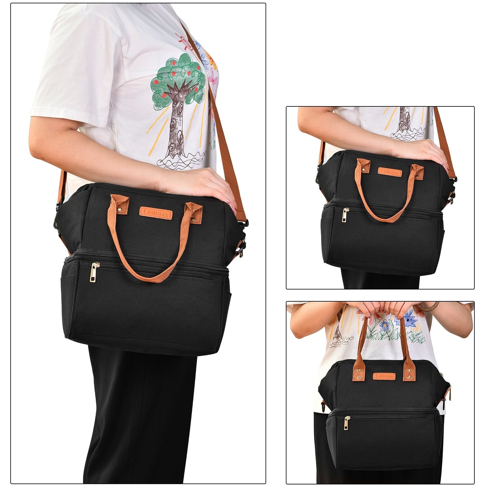 Grand Sac à Lunch Isotherme Double Compartiments