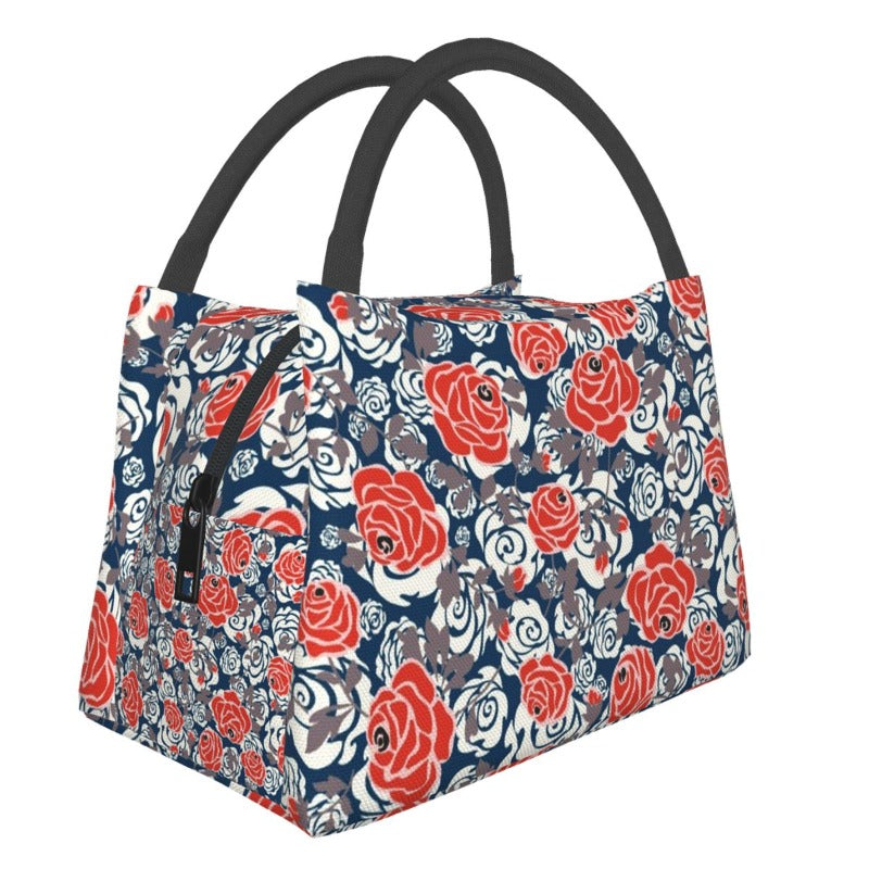 Sac Repas Isotherme Imprimé Floral