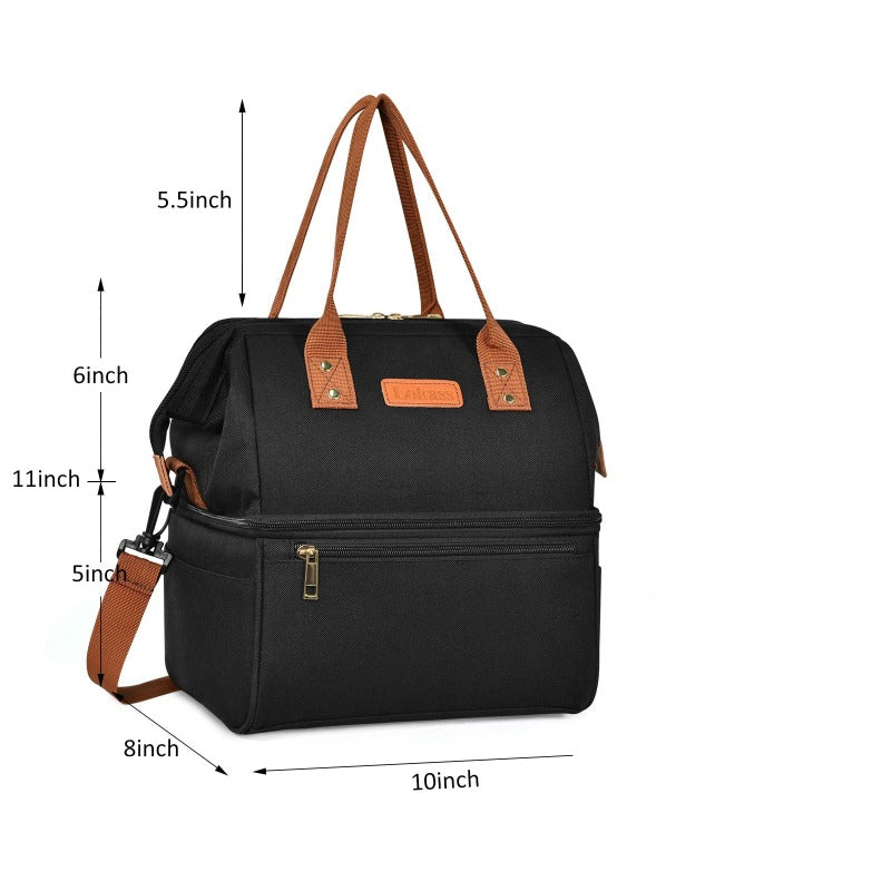 Grand Sac à Lunch Isotherme Double Compartiments