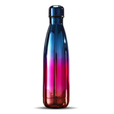 Bouteille Isotherme Chrome Bleu Rose