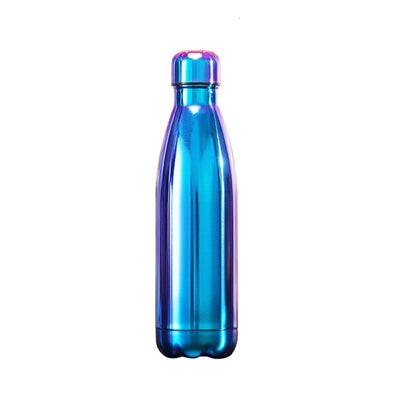 Bouteille Isotherme Chrome Bleu