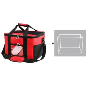 Glacière Souple 28L Victoria Mon Sac Isotherme Rouge + Kit de Support