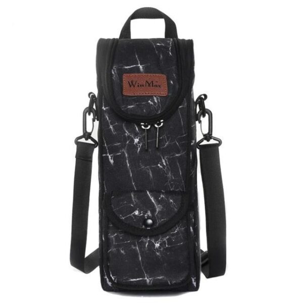 Sac isotherme bouteille de vin en coton perlé
