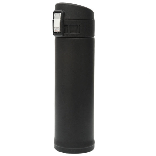 Gourde isotherme inox noire 500 ml pour garder l'eau fraîche