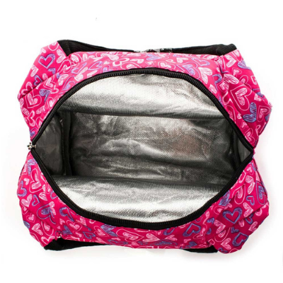 Sac isotherme repas Istanbul rose à cœurs, lunch bag thermique