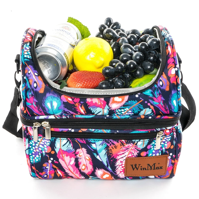 Sac isotherme repas Nouméa 16 L en nylon et polyester, bleu