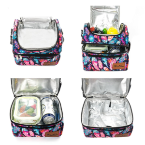 Sac isotherme repas Nouméa 16 L en nylon et polyester, bleu