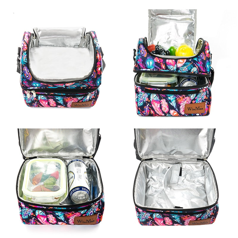 Sac isotherme repas Nouméa 16 L en nylon et polyester, bleu