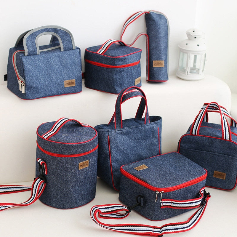 Sac isotherme repas Toulon à finitions denim, 5 modèles
