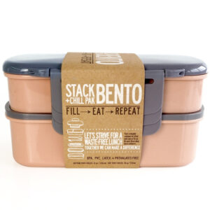 Lunch box bento nomade rose, 800 ml avec couverts