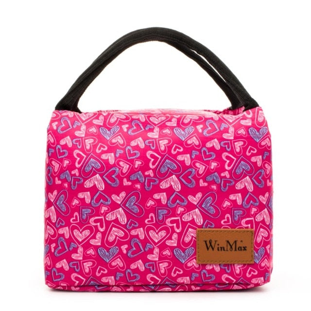 Sac isotherme repas Istanbul rose à cœurs, lunch bag thermique