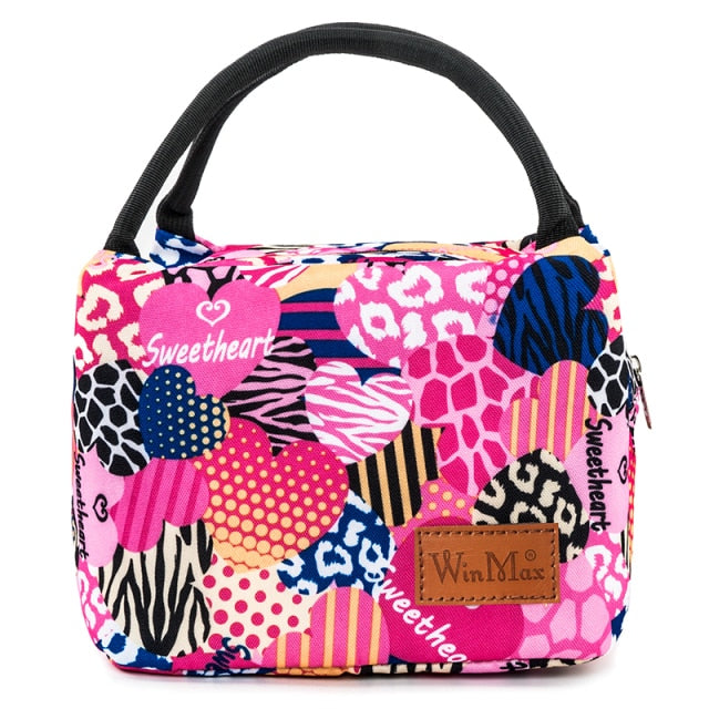 Sac isotherme repas Lagos à cœurs colorés, idée cadeau