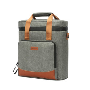 Sac isotherme repas Cambridge à bandoulière, finition cuir
