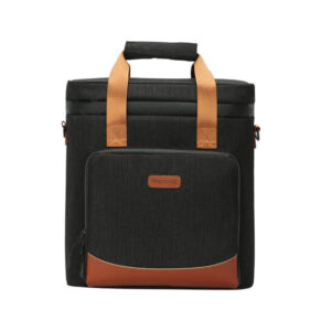 Sac isotherme repas Cambridge à bandoulière, finition cuir