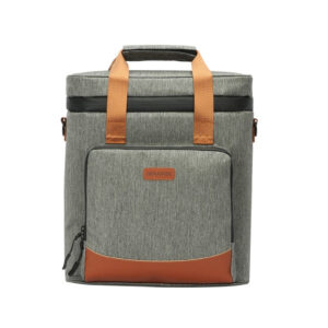 Sac isotherme repas Cambridge à bandoulière, finition cuir