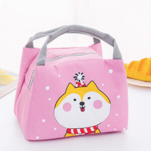 Sac isotherme enfant Rose Shiba pour boîte à lunch, Oxford imprimé