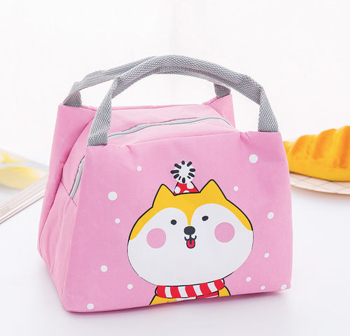 Sac isotherme enfant Rose Shiba pour boîte à lunch, Oxford imprimé