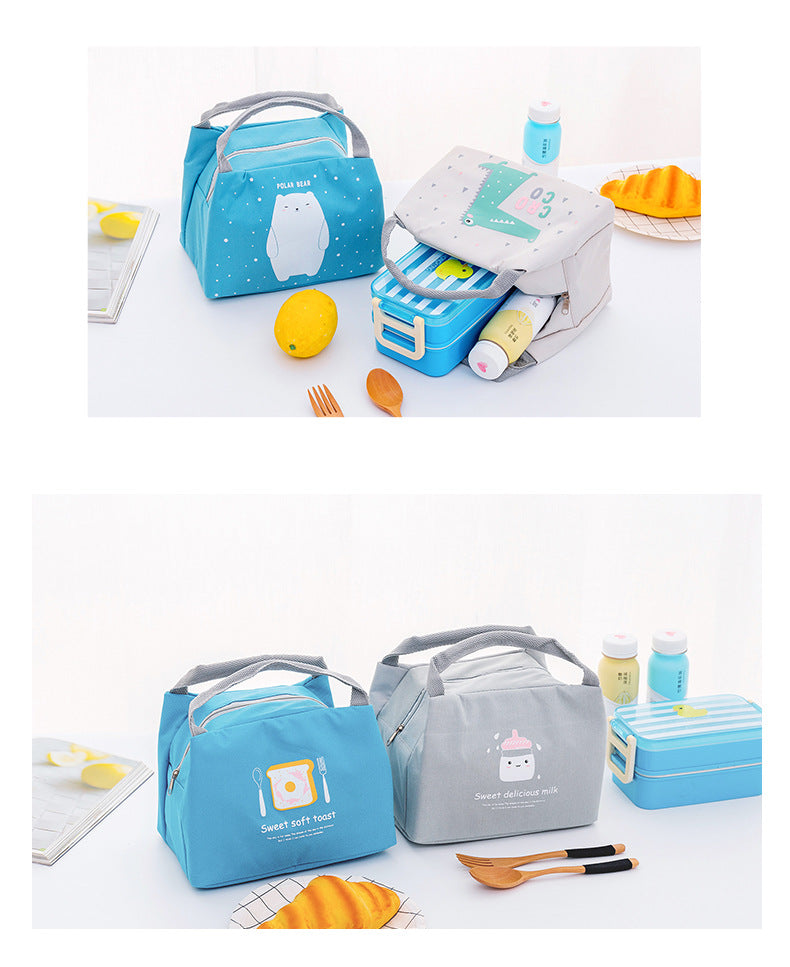 Sac isotherme bébé Biberon en Oxford imprimé, 21 × 17 × 15 cm