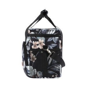 Sac isotherme repas Tahiti à motif floral, bleu, avec bandoulière