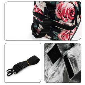 Sac isotherme repas New Delhi à motif fleuri, esprit îles