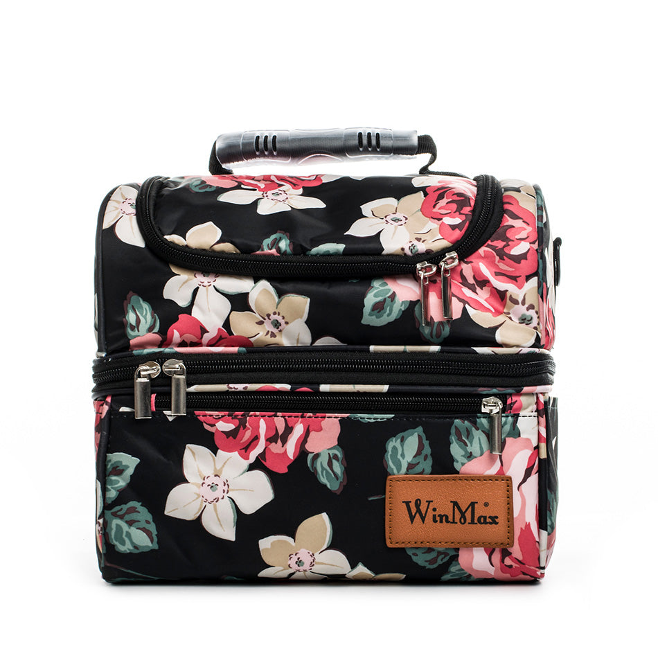 Sac isotherme repas New Delhi à motif fleuri, esprit îles
