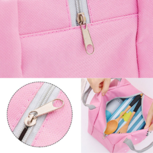 Sac isotherme enfant Rose Ourson, poignées petites mains