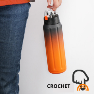 Gourde isotherme Montagne à bouton poussoir, 450 ou 600 ml