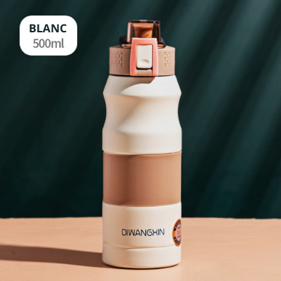 Gourde isotherme Voyage 500 ml à bec isolé anti-fuite