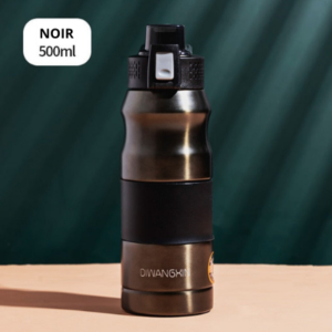 Gourde isotherme Voyage 500 ml à bec isolé anti-fuite