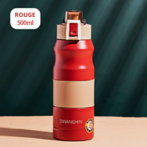 Gourde isotherme Voyage 500 ml à bec isolé anti-fuite