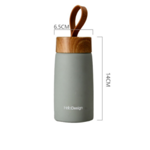 Gourde isotherme Bambou 280 ml, mini format en inox