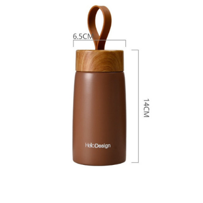 Gourde isotherme Bambou 280 ml, mini format en inox