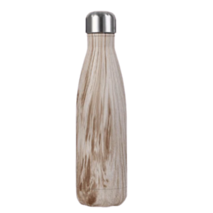 Bouteille isotherme Bois Blanc 500 ml, effet naturel