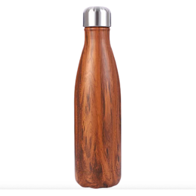 Bouteille isotherme Chêne 500 ml, motif bois étanche