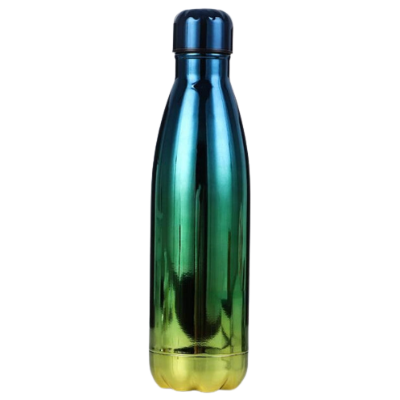 Bouteille isotherme Chrome Vert Jaune, finition dégradée