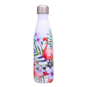 Bouteille isotherme Flamant Rose 500 ml, air de tropiques