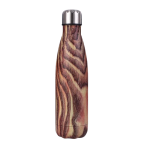 Bouteille isotherme Motif Bois 500 ml au look naturel