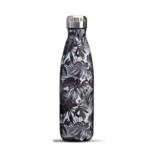 Bouteille isotherme Tropical Black 500 ml, motifs tropicaux