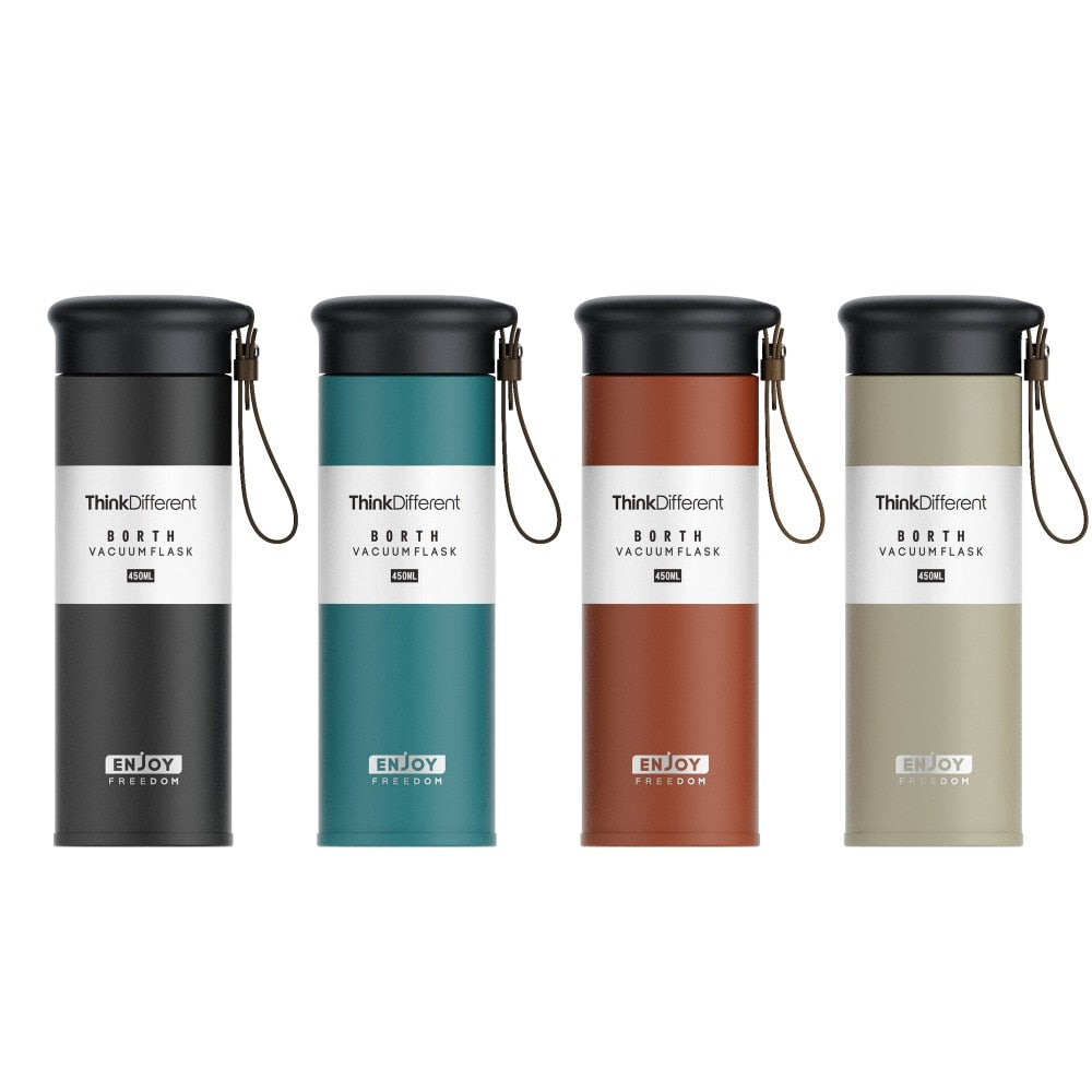 Gourde isotherme à infuseur en inox 304, 280 ou 450 ml