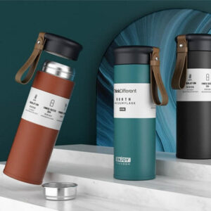 Gourde isotherme à infuseur en inox 304, 280 ou 450 ml