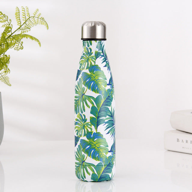 Bouteille isotherme Feuille Tropicale compacte, 500 ml