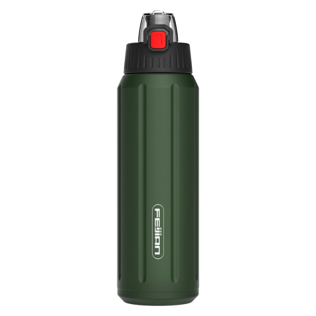 Gourde isotherme Montagne à bouton poussoir, 450 ou 600 ml