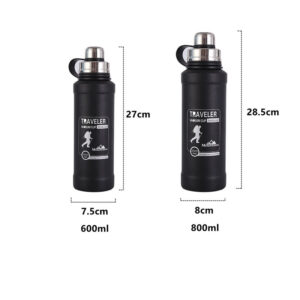 Gourde isotherme Randonnée en inox, 600 ou 800 ml
