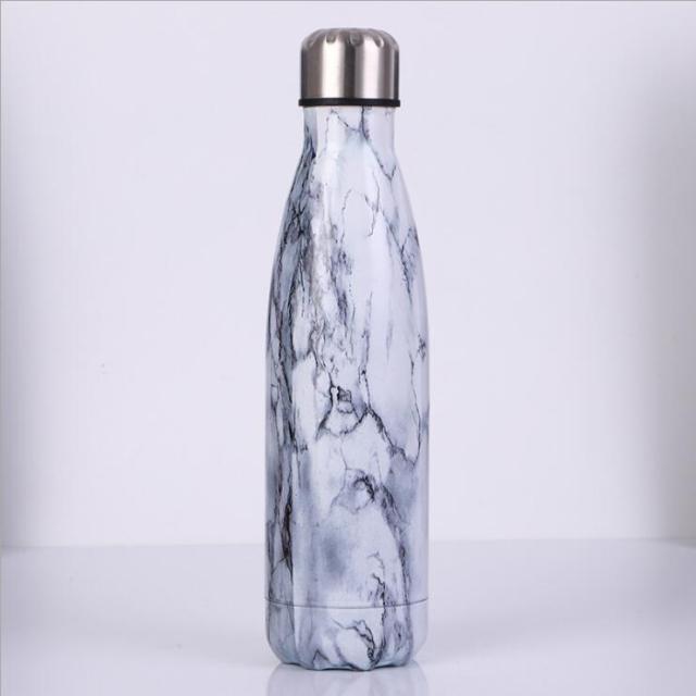 Bouteille isotherme Motif Marbre 500 ml en acier inoxydable