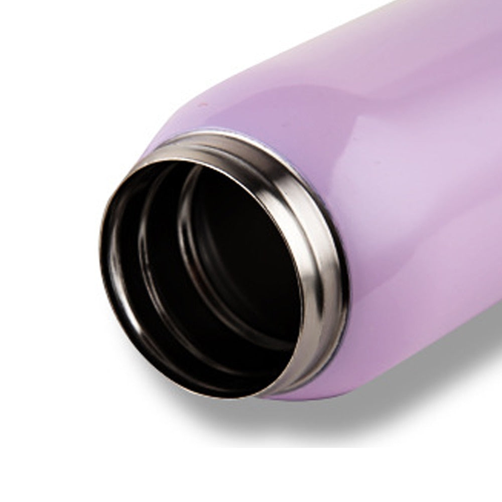 Gourde isotherme à paille intégrée 350 ml, bouton poussoir