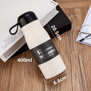 Gourde isotherme Tendance 400 ml en inox, crochet