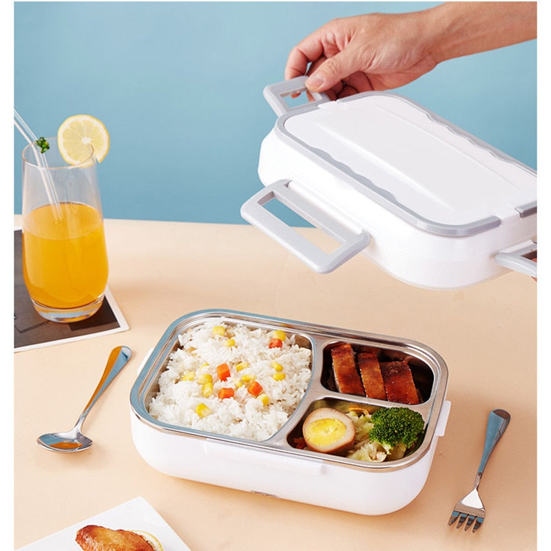 Gamelle chauffante 12 V, 24 V et 220 V en inox, 1 L