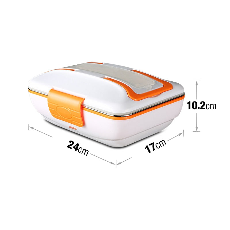 Lunch box chauffante en inox 220 V, 700 g, set de table