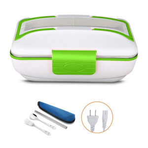 Lunch box chauffante en inox 220 V, 700 g, set de table